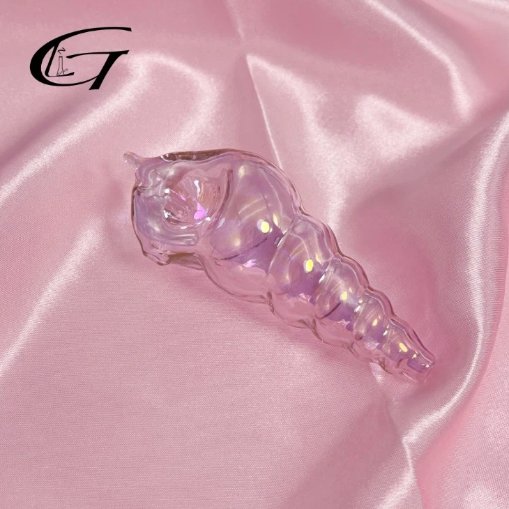 Pink conch glass hand pipe wholesale